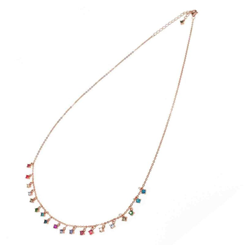 Collana Punto Luce in Argento 925 con zirconi pendenti