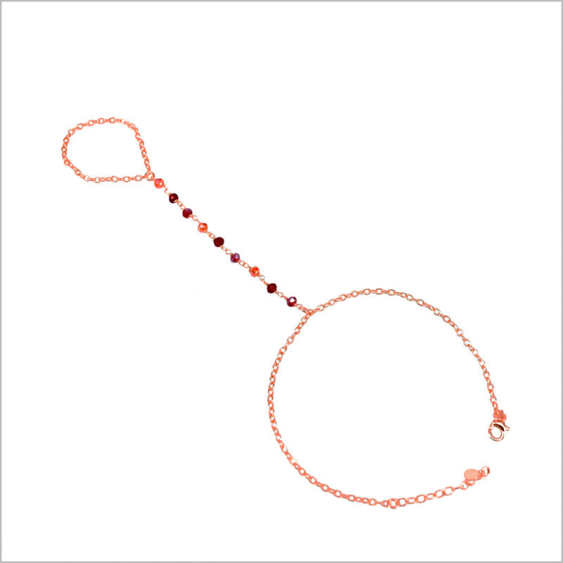 Bracciale baciamano in Argento 925 con cristalli multicolore