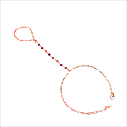Bracciale baciamano in Argento 925 con cristalli multicolore
