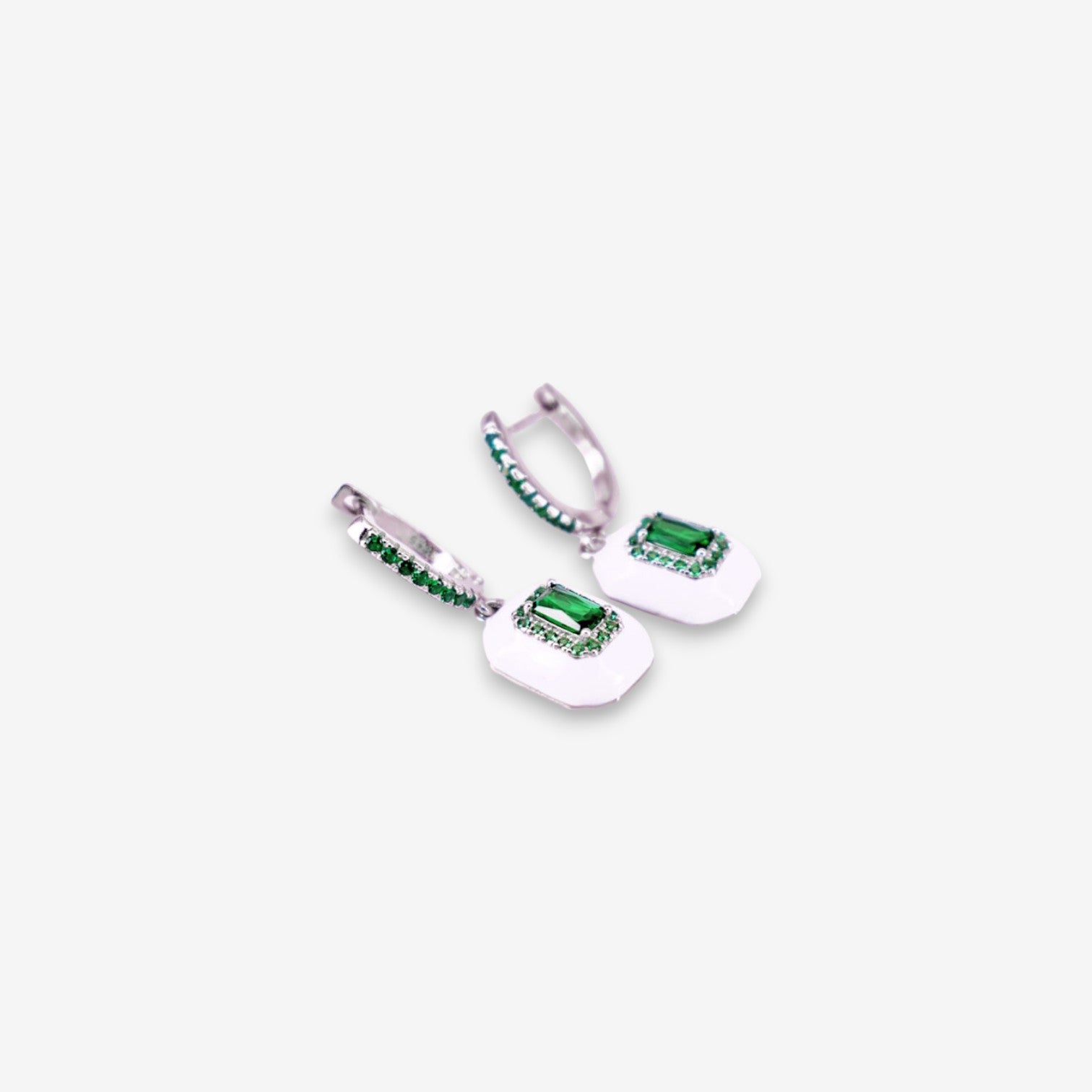 Orecchini Donna in Argento 925 smaltati con zirconi