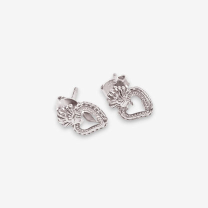 Orecchini Donna Sacro Cuore in Argento 925