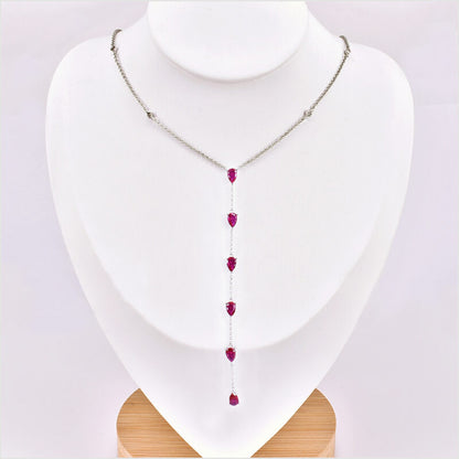 Collana in Argento 925 con zirconi a goccia 