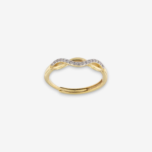Anello Donna Intrecciato in Argento 925 Regolabile