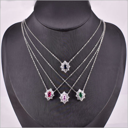 Collana con ciondolo zirconato in Argento 925