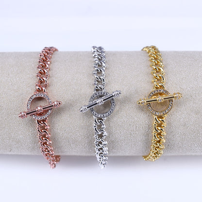 Bracciale Chain in Argento 925 con zirconi