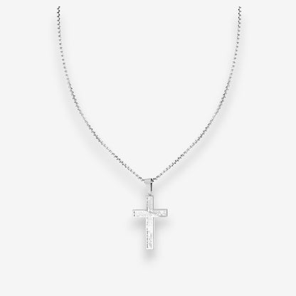 Collana Uomo con pendente a Croce in Acciaio Inox
