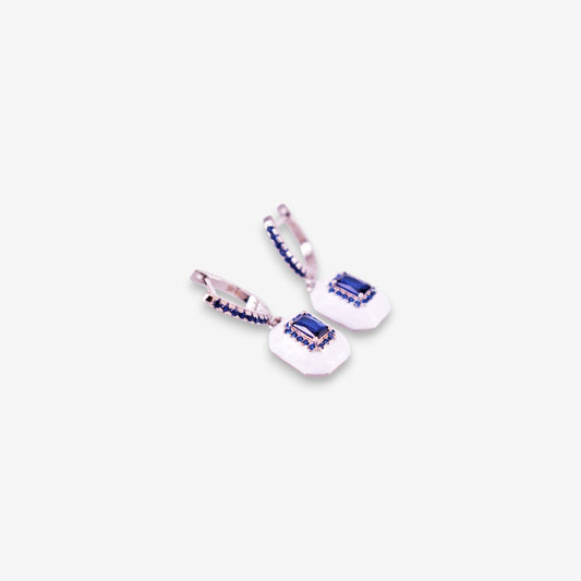 Orecchini Donna in Argento 925 smaltati con zirconi