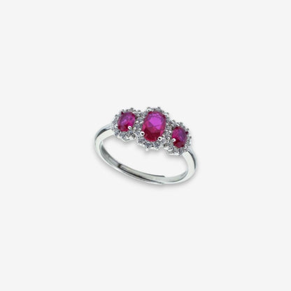 Anello Donna Trilogy in Argento 925 con zirconi