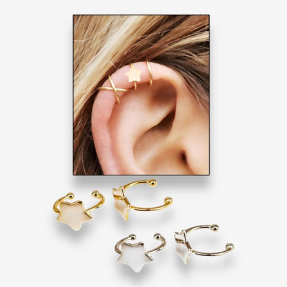 Ear Cuff Stella in Argento 925 1 coppia 