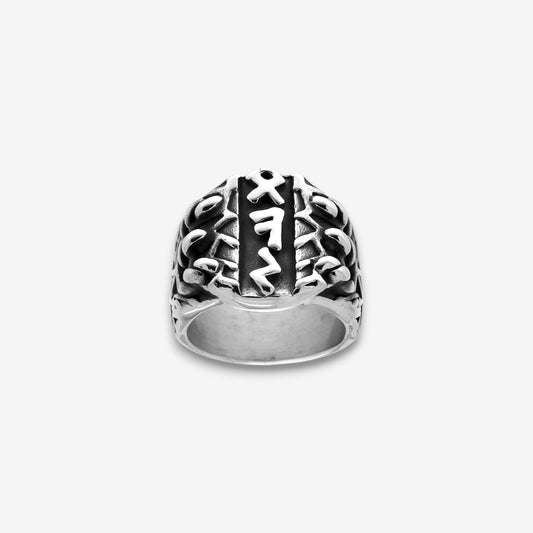 Anello Uomo Chevalier in Acciaio Inox Brunito