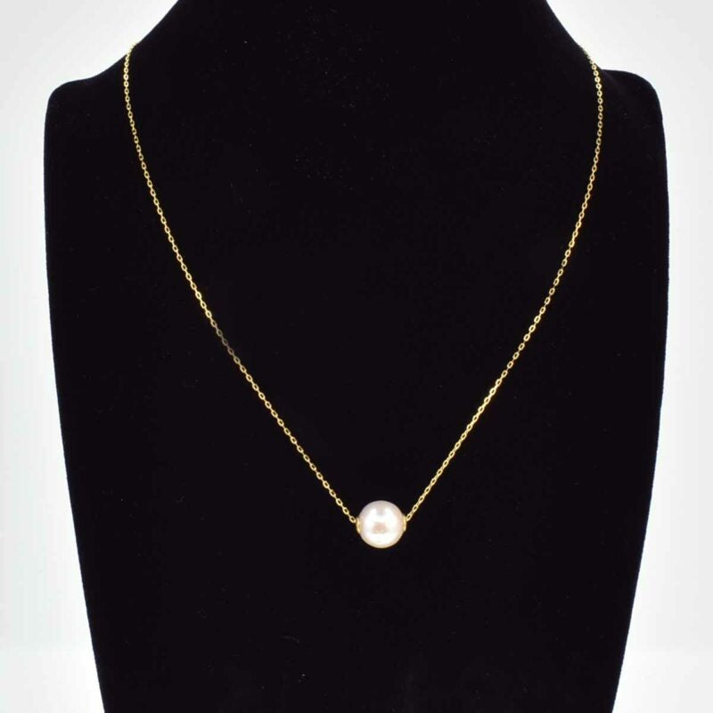Collana Perla in Argento 925 con Perla Di Fiume