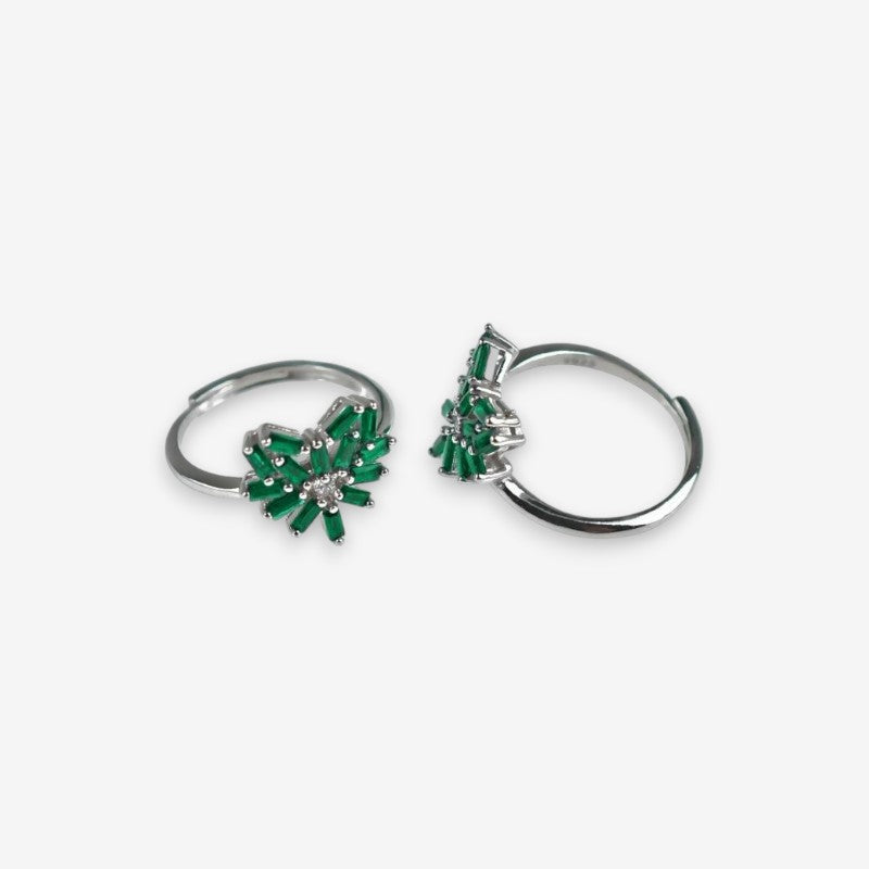 Anello Donna in Argento 925 Regolabile con cuore zirconato