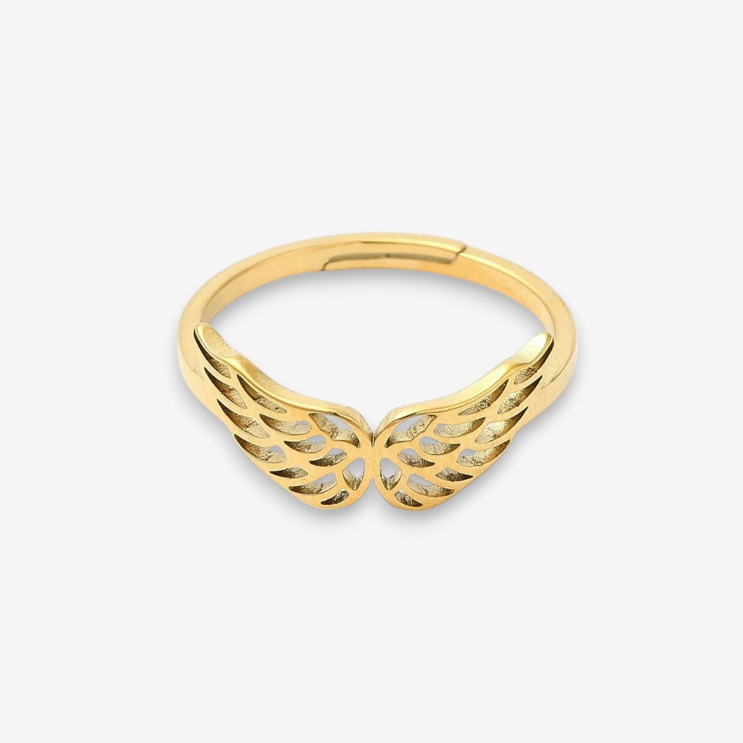 Anello Donna Angel in Acciaio Inox Dorato Regolabile