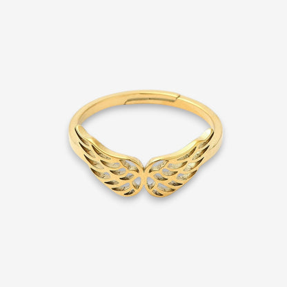 Anello Donna Angel in Acciaio Inox Dorato Regolabile