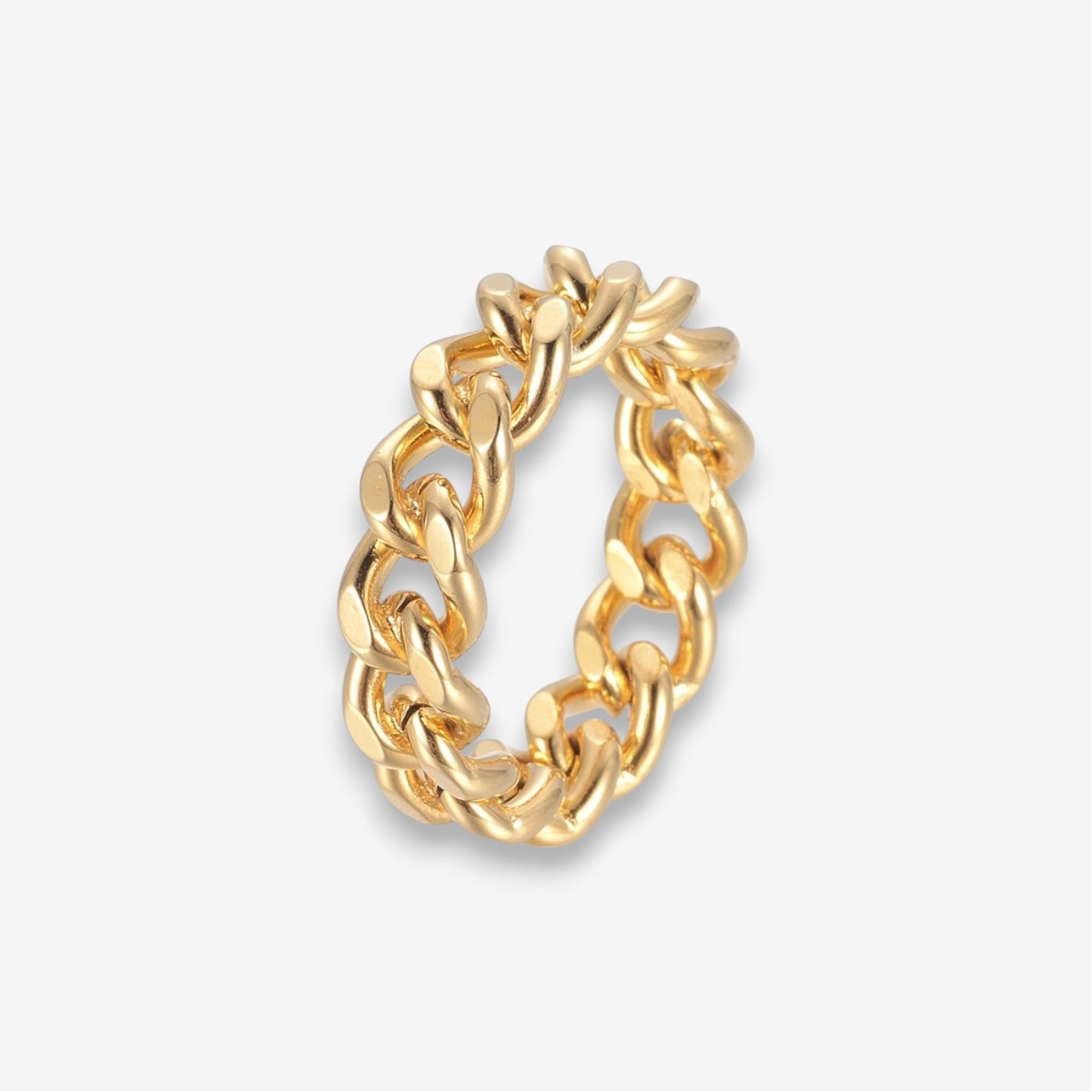 Anello Donna Chain in Acciaio Inox Oro Regolabile