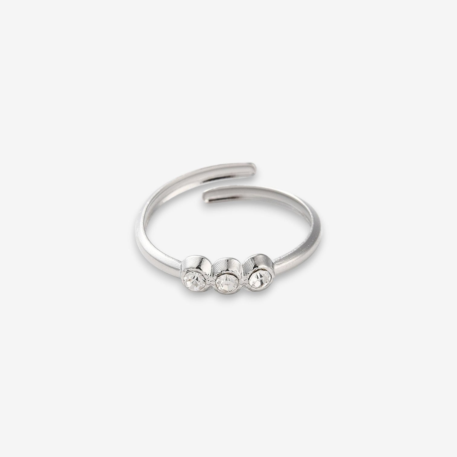 Anello Donna Strass in Acciaio Inox Regolabile