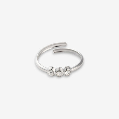 Anello Donna Strass in Acciaio Inox Regolabile