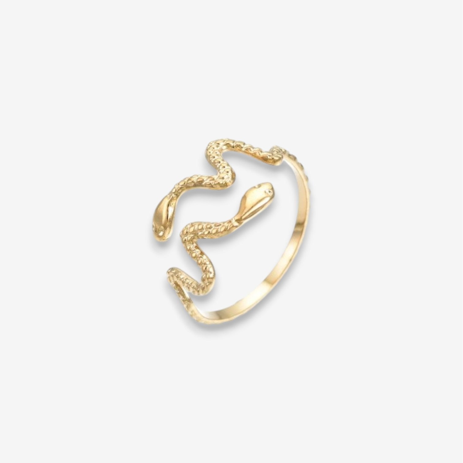 Anello Donna Snake in Acciaio Inox Oro Regolabile