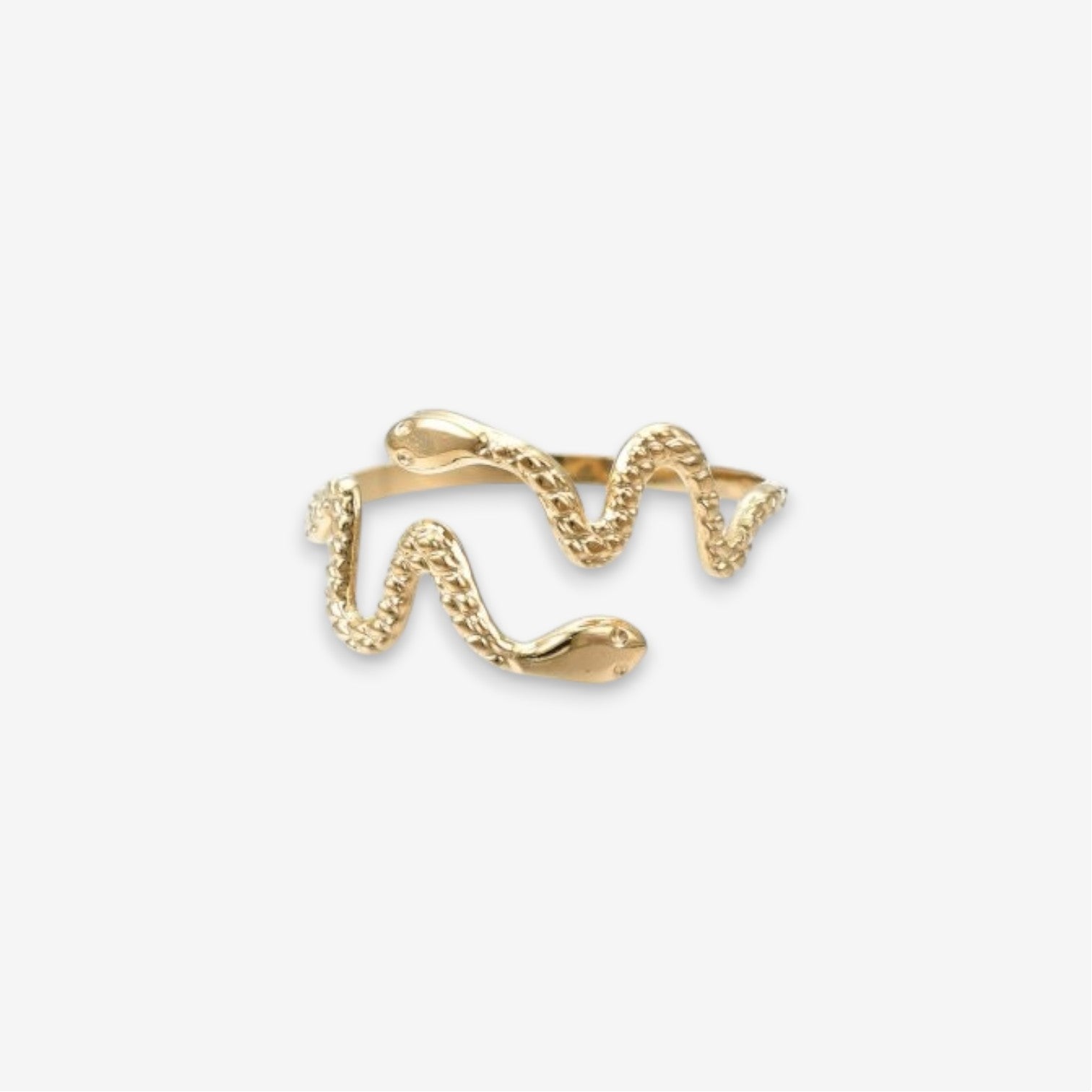 Anello Donna Snake in Acciaio Inox Oro Regolabile