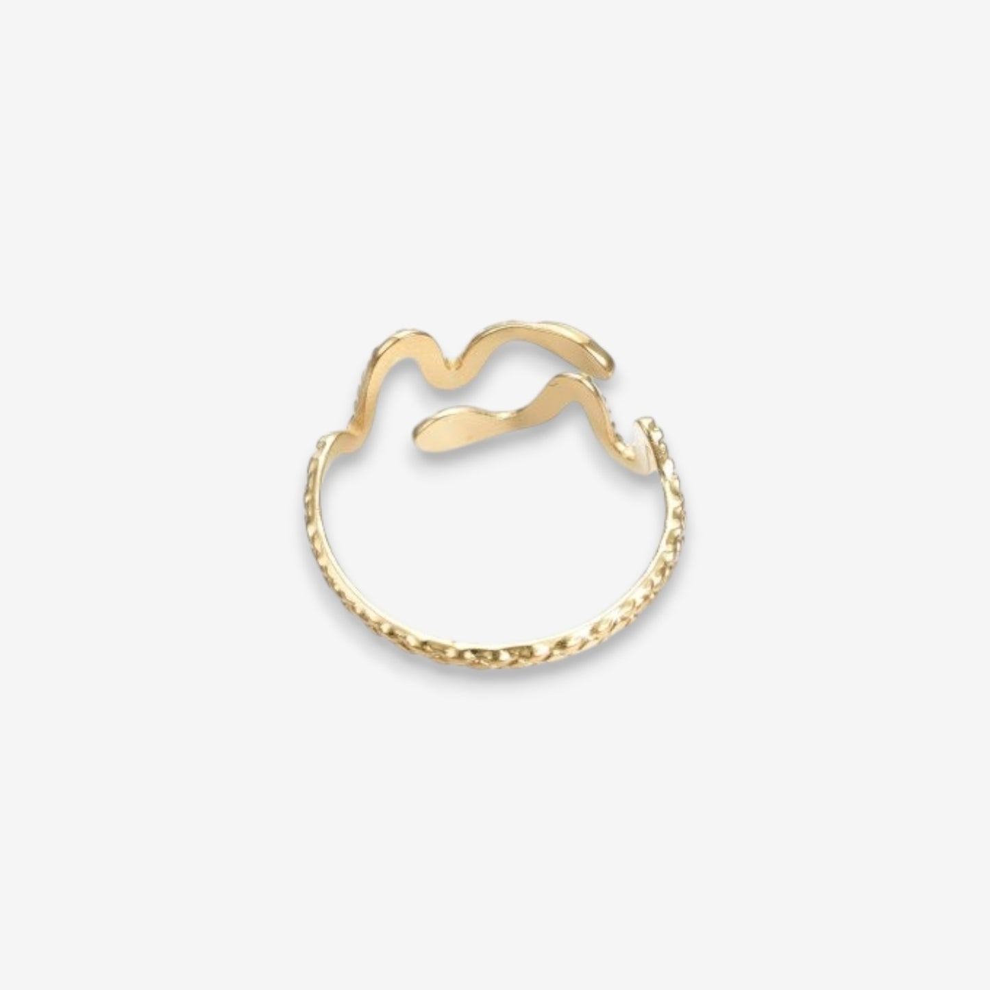 Anello Donna Snake in Acciaio Inox Oro Regolabile