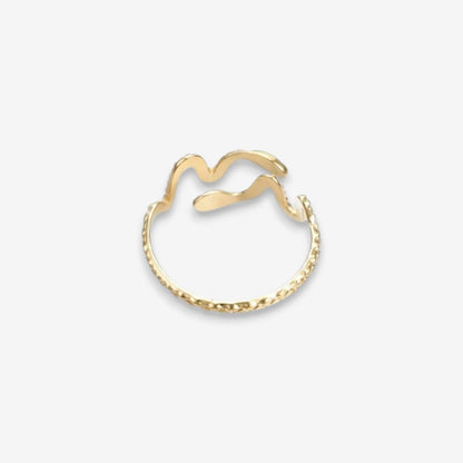 Anello Donna Snake in Acciaio Inox Oro Regolabile