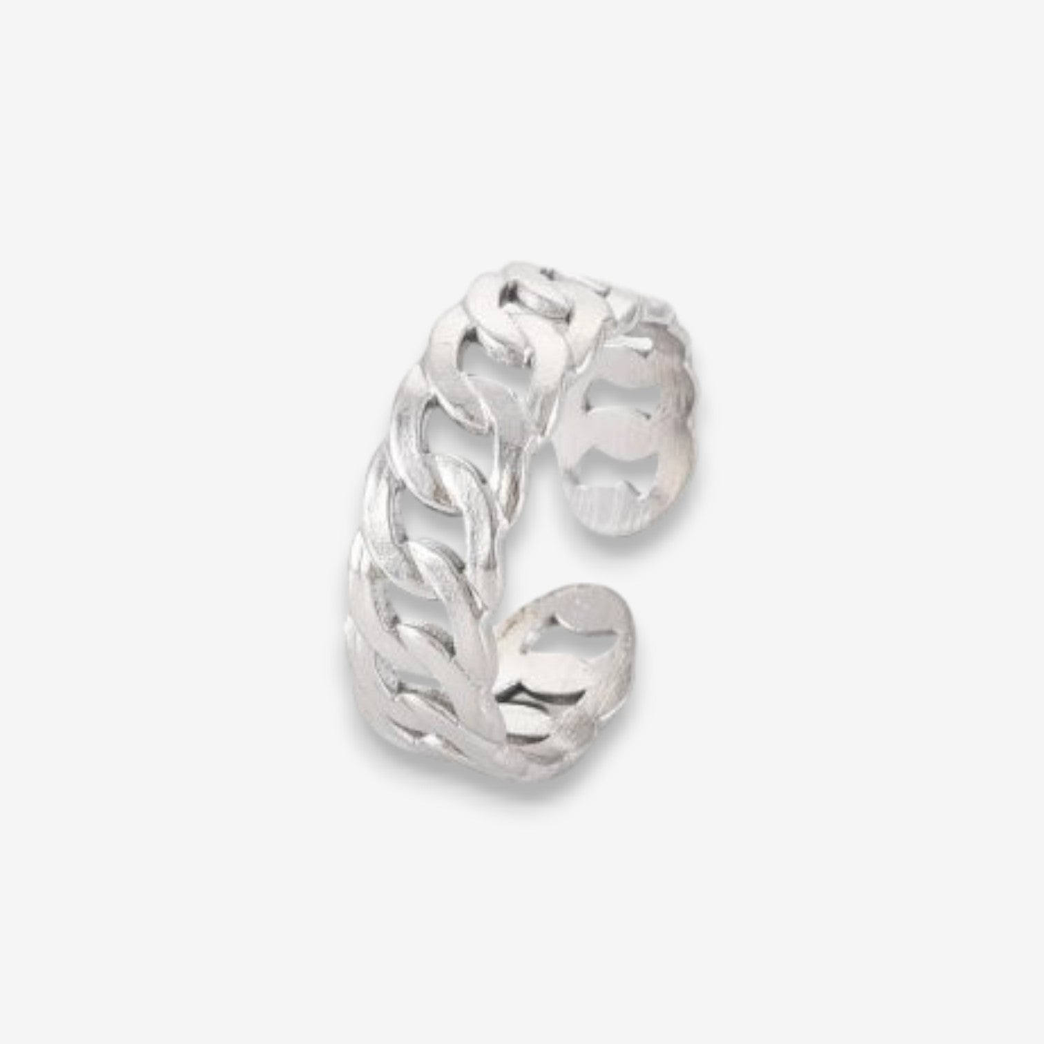 Anello Donna Catena in Acciaio Inox Regolabile