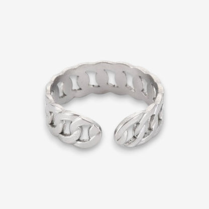 Anello Donna Catena in Acciaio Inox Regolabile