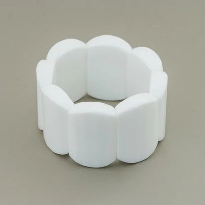 Bracciale Donna elastico con pietre dure di Agata Bianca