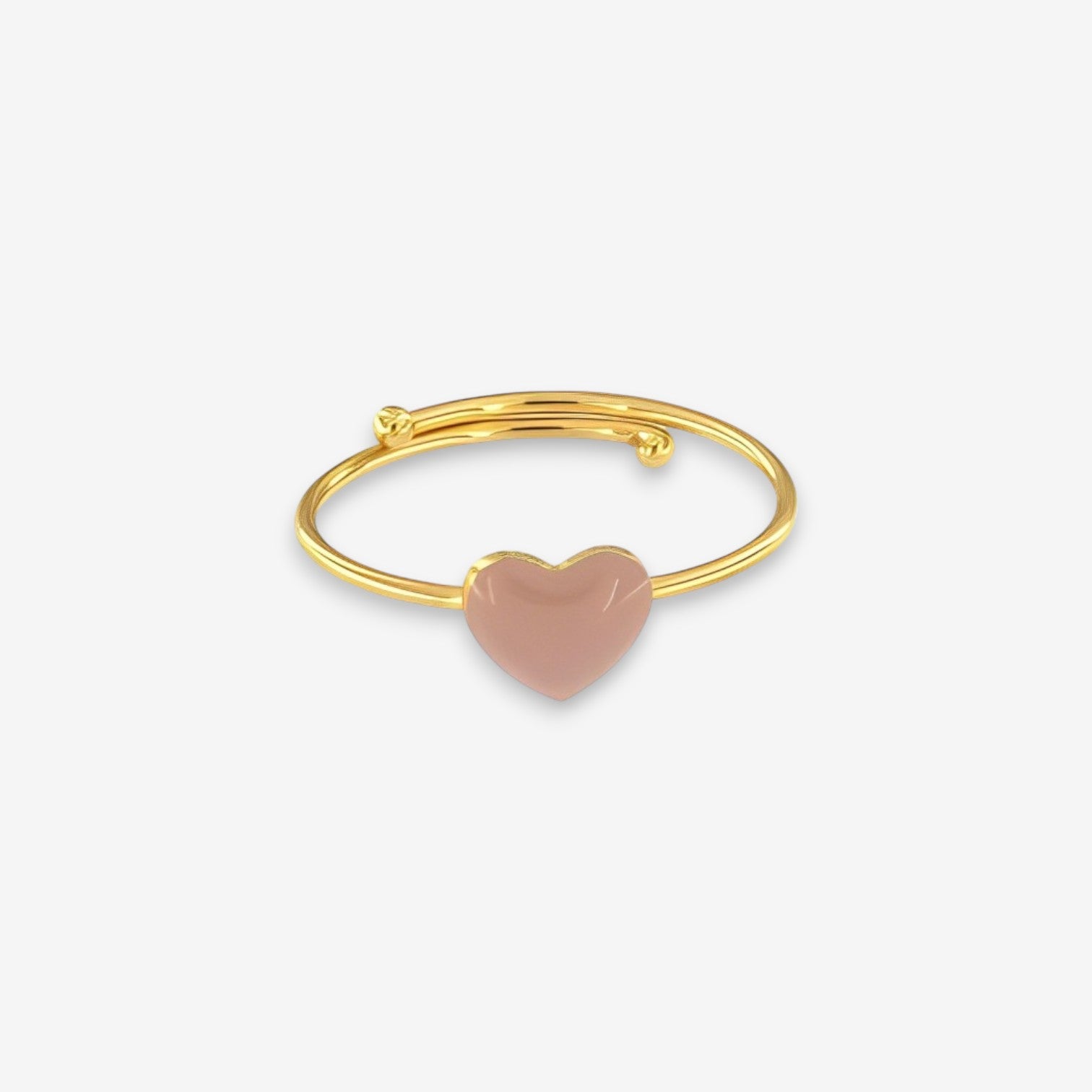 Anello Donna con cuore smaltato in Argento 925 Regolabile oro