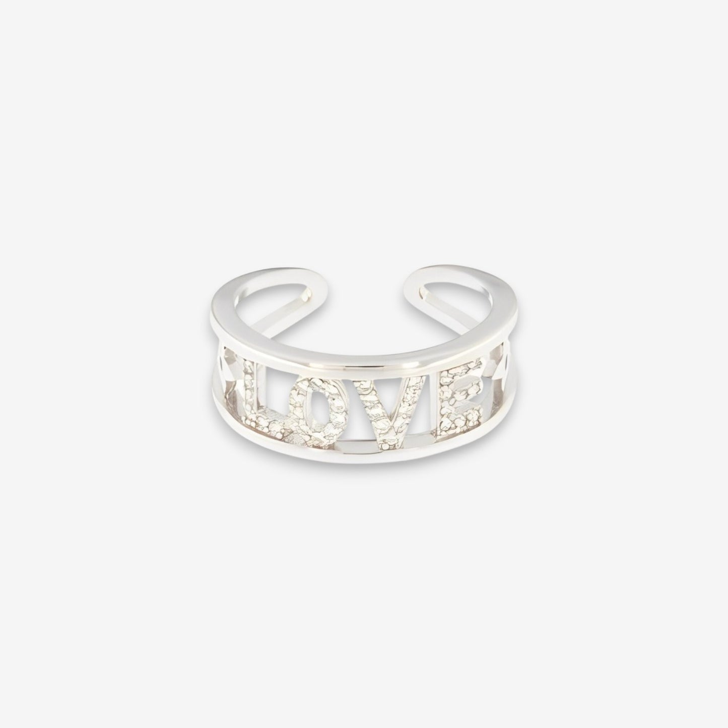 Anello Donna con scritta in Argento 925 Regolabile