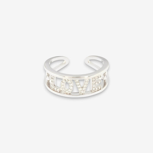 Anello Donna con scritta in Argento 925 Regolabile