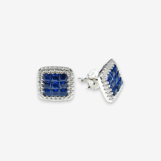 Orecchini Donna Square in Argento 925 con zirconi