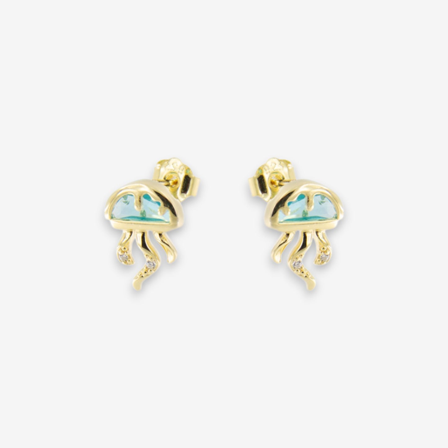 Orecchini Donna Medusa in Argento 925 Placcati oro con zirconi