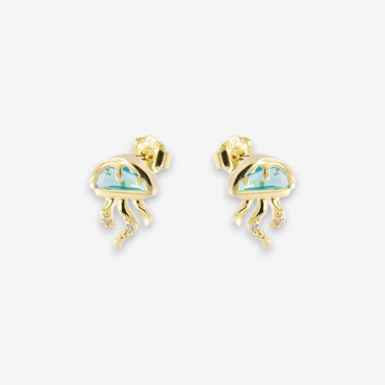 Orecchini Donna Medusa in Argento 925 Placcati oro con zirconi