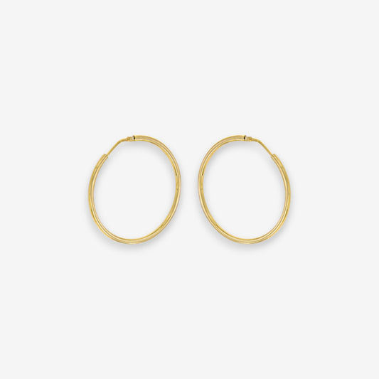 Orecchini Donna a Cerchio in Argento 925 a canna tonda