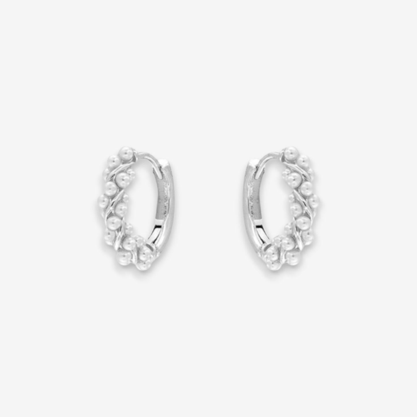 Orecchini Donna a Cerchio in Argento 925 con perle