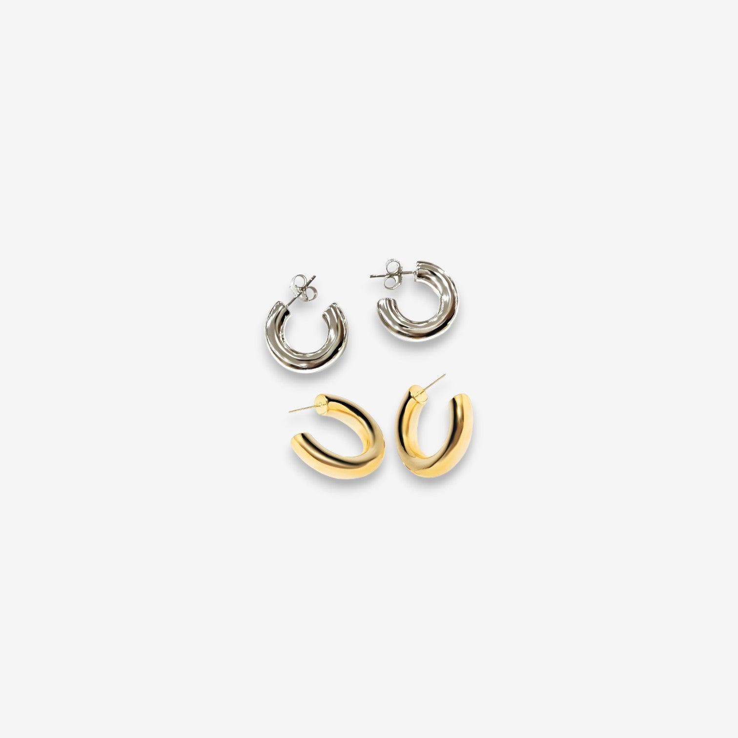 Orecchini Donna a semicerchio in Argento 925 20 mm