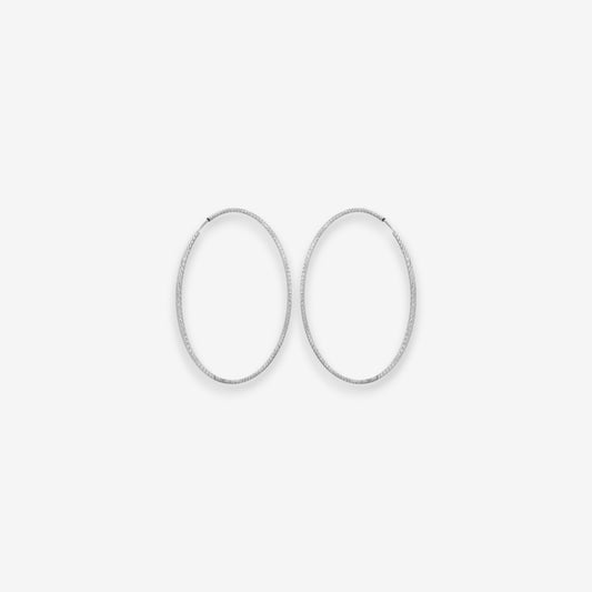 Orecchini Donna a Cerchio in Argento 925 a canna
