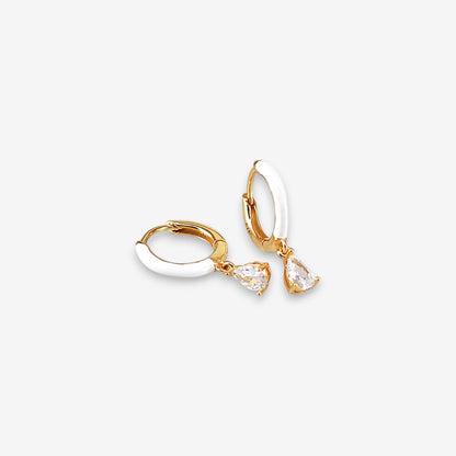 Orecchini Donna in Argento 925 smaltati con pendente a cuore