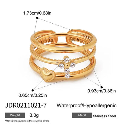 Set Anello Donna in Acciaio Inox